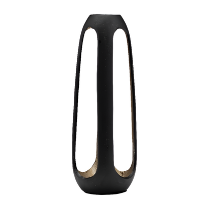 Open Vase, Matte Black Metal - Open box- 8055