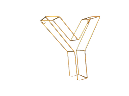 Metal marquis letter Y