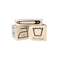 Wood Laundry cubes (Set Of 3)-OPEN BOX
