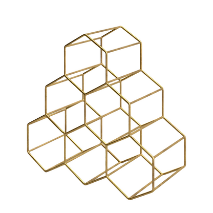 Gold wine rack