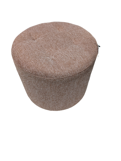 Rust Linen Swivel Ottoman – 17" x 17" x 17" (Open Box)