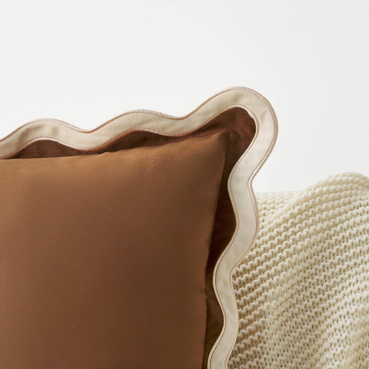 Maleku Pillow Covers - Beige/Brown: 18x18 inch