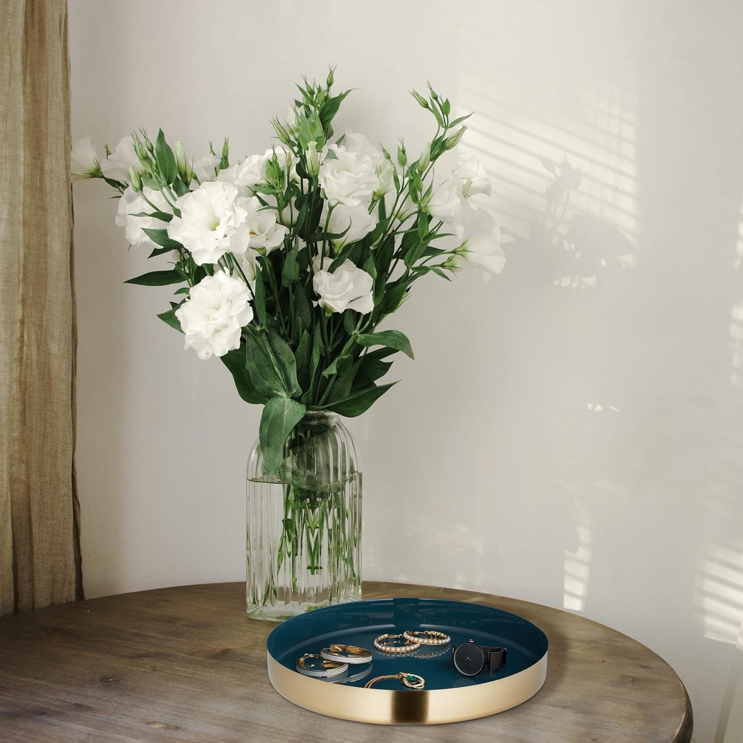 blue decorative tray