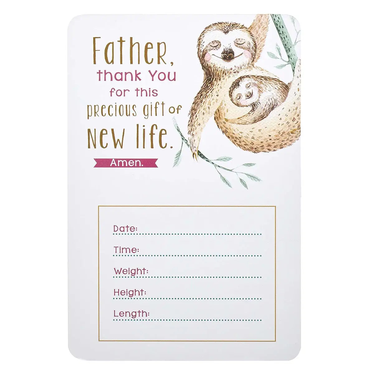 Card Box My Baby Girl's Milestones