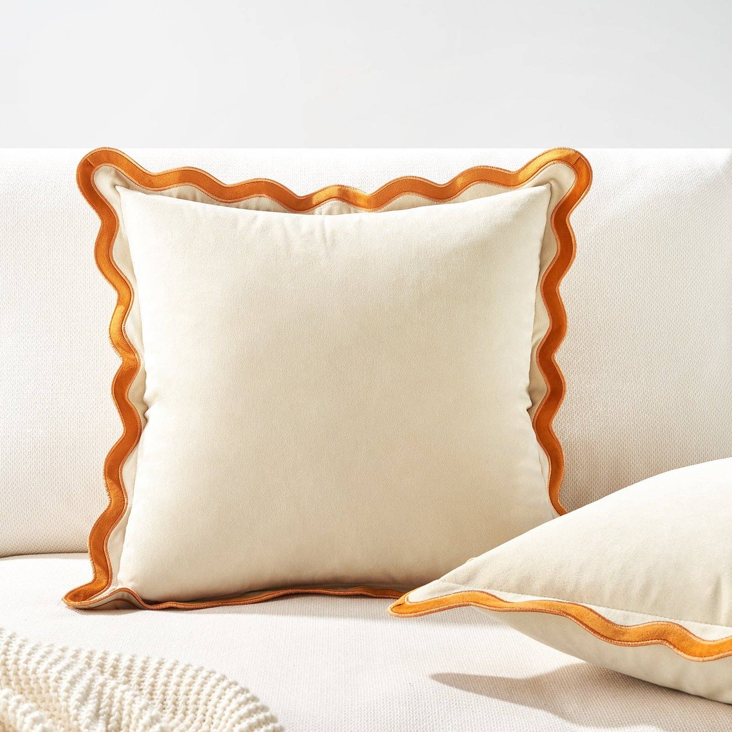 Maleku Honey/Cream Pillows  - 22"x22"
