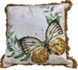 decorative throw pillow - Gold butterfly set of 2