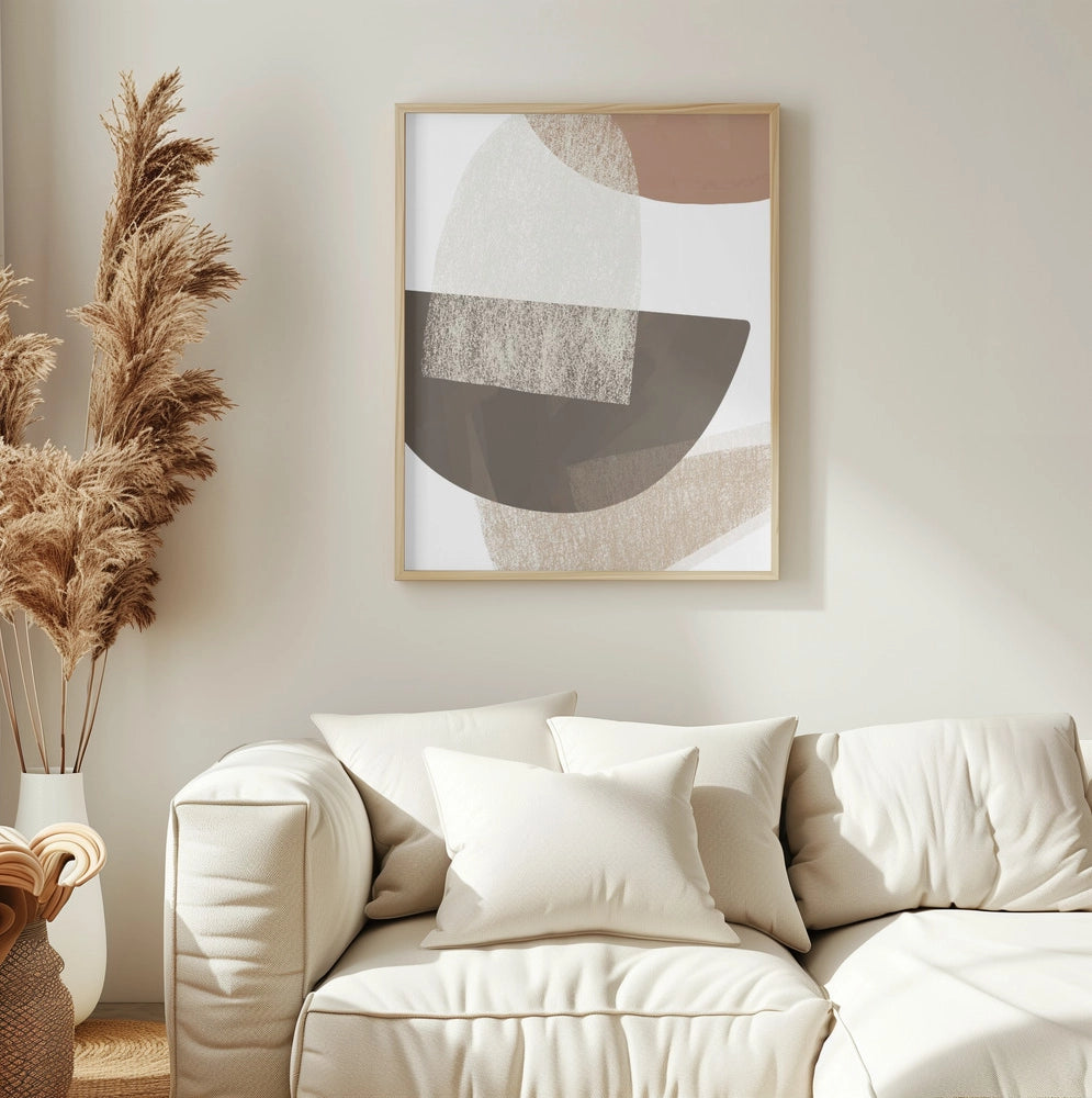 Earth Tone Geometric-48"H x 36"W