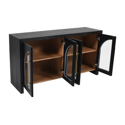 Curved Console 60" Ebony Oak- LOCAL PICK UP OR LOCAL DELIVERY