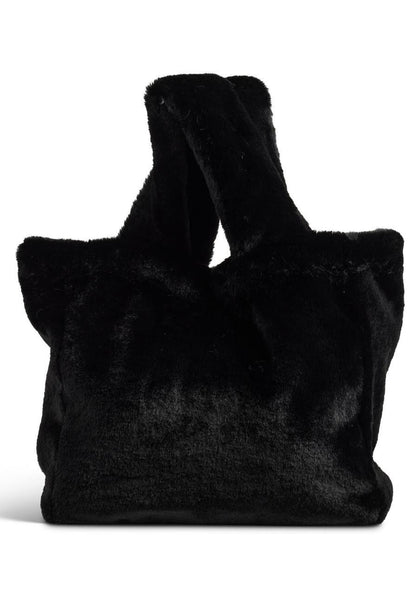 Black Faux Fur Le Mink Tote