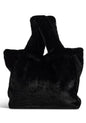 Black Faux Fur Le Mink Tote