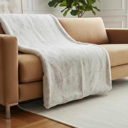 faux fur blanket that is reversible