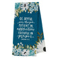 Tea Towel Blue Floral Be Joyful In Hope Rom 12:12