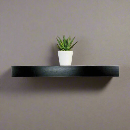 floating wall shelf in black