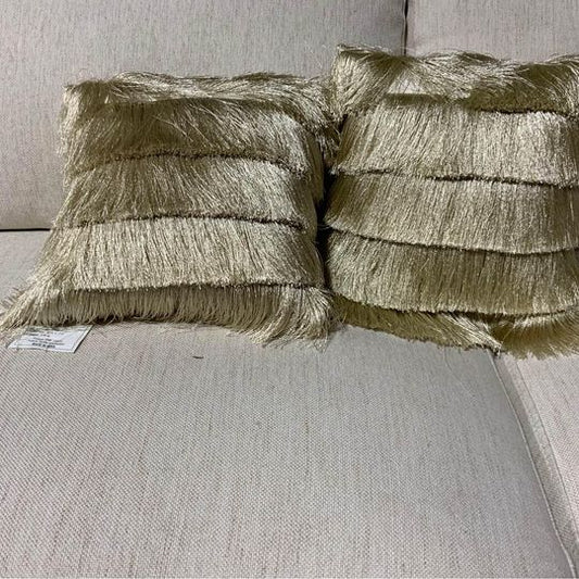 Champagne colored throw pillow(SET OF 2)- Local Pick Up Only