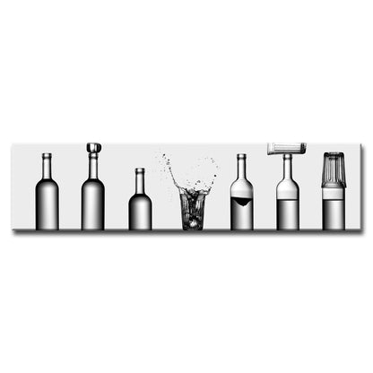 Bottle Game Wrapped Canvas- 12"X48"