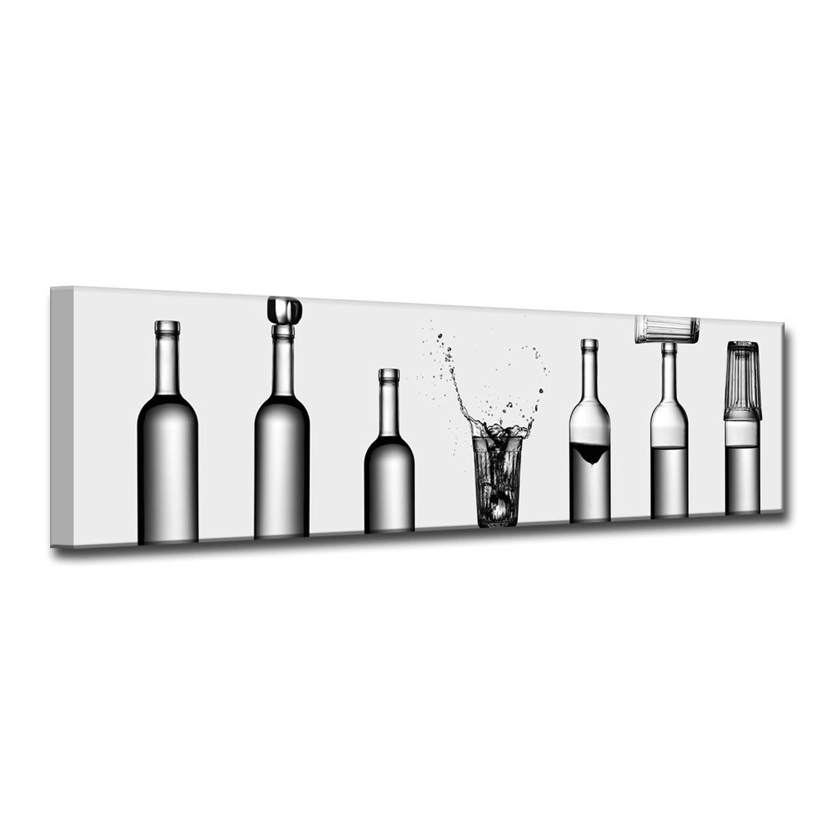 Bottle Game Wrapped Canvas- 12"X48"