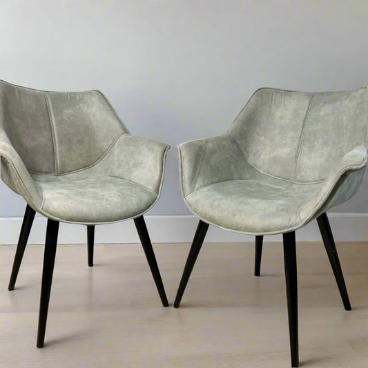 gray suede chairs