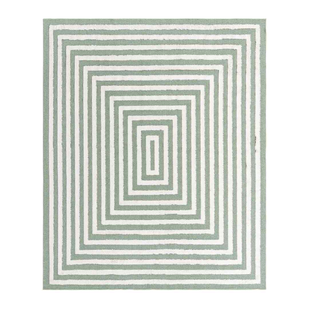 green and white sabrina soto casa area rug