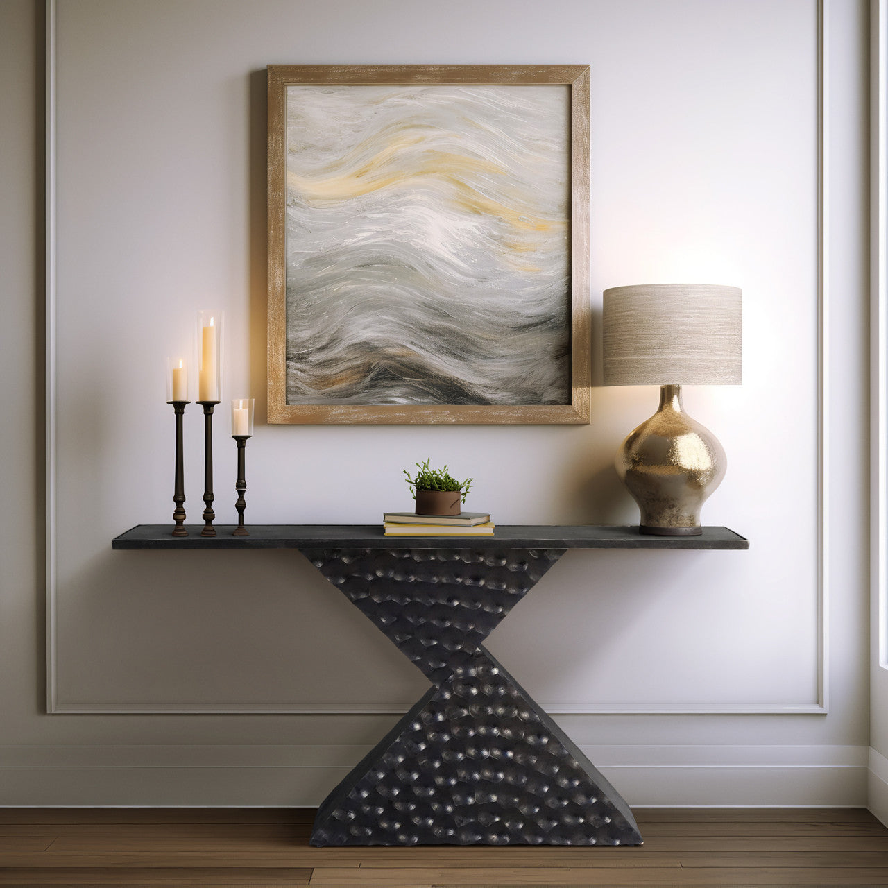 56" LIANA BLACK CONSOLE TABLE