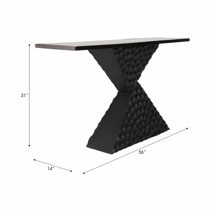 56" LIANA BLACK CONSOLE TABLE