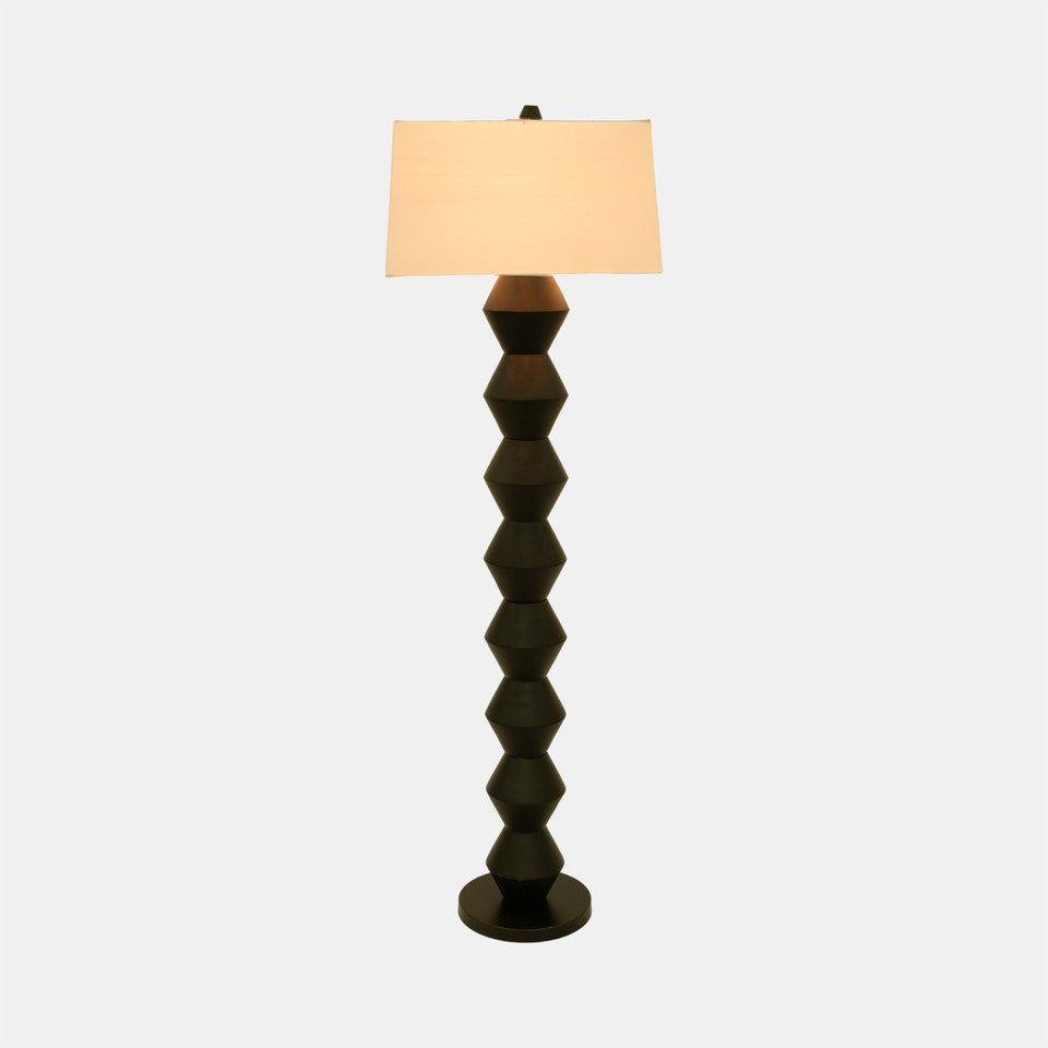 69" STACKED TOTEM LAMP, BLACK