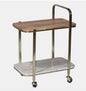 Gold Bar Cart w/ a Marble Shelf