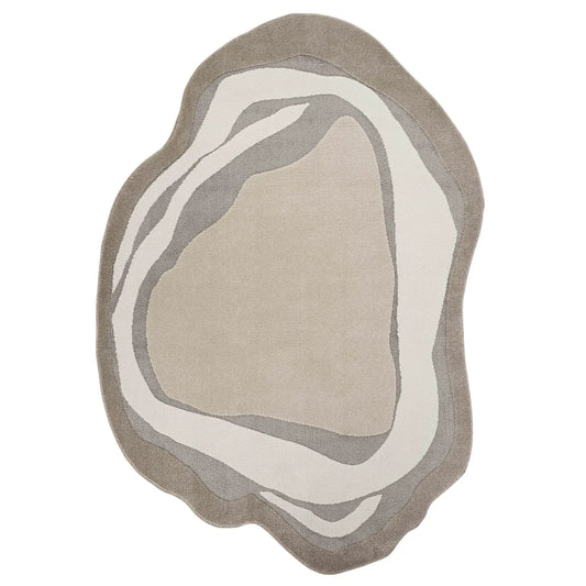 Organic Shape Neutral Area Rug-8'x10"