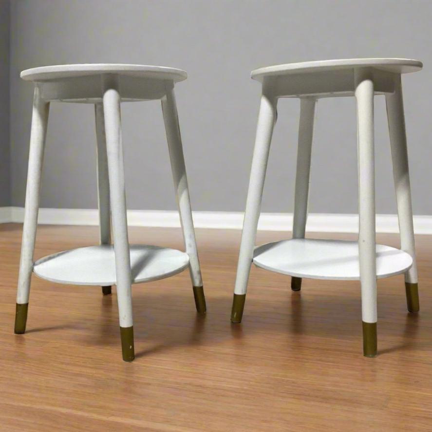 pedestal side tables