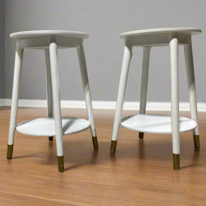 pedestal side tables