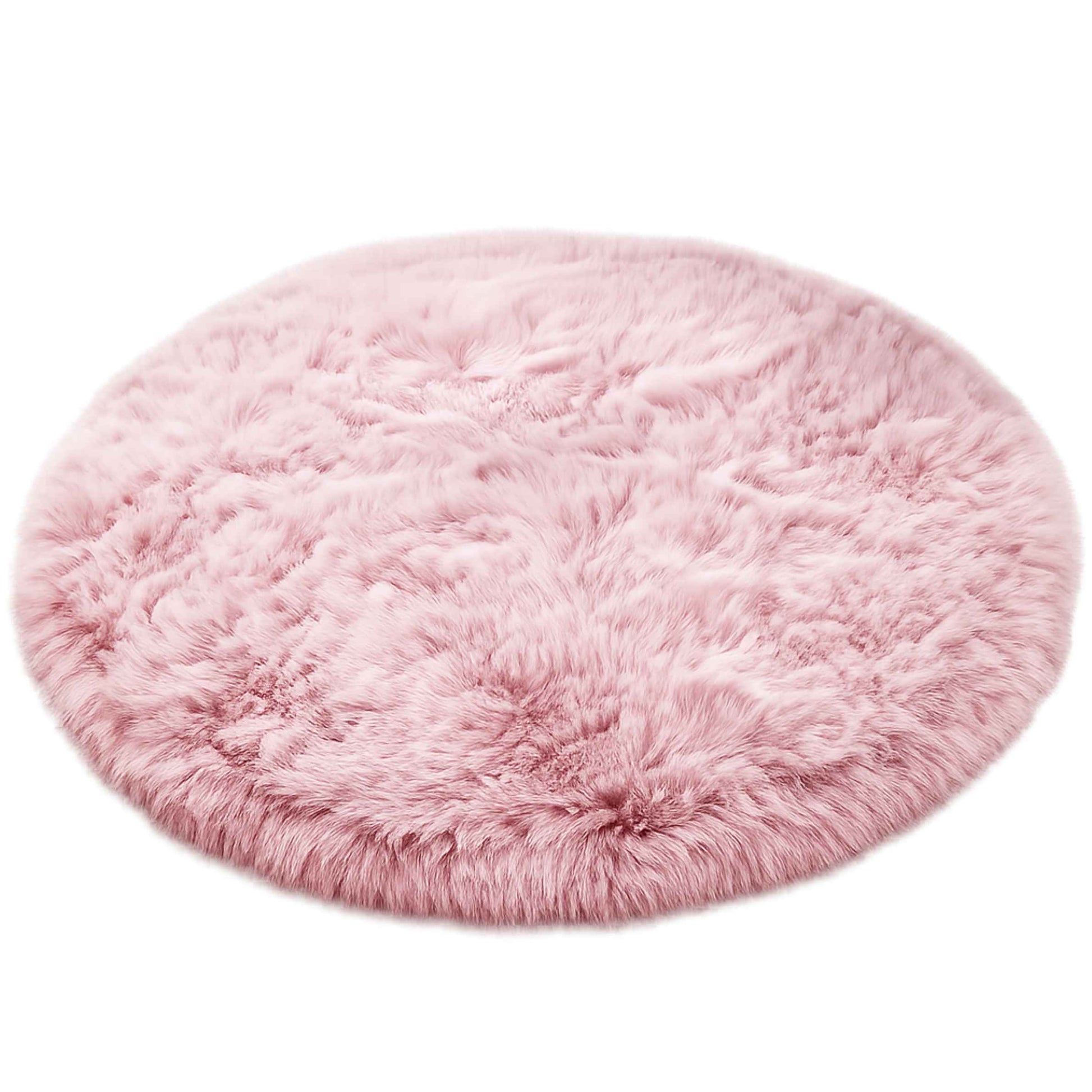 pink faux fur rug