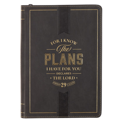 Journal Classic Zip Black I Know the Plans Jer. 29:11