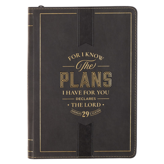 Journal Classic Zip Black I Know the Plans Jer. 29:11