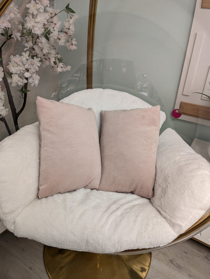 Plush Pink Decor Pillows-SET OF 2