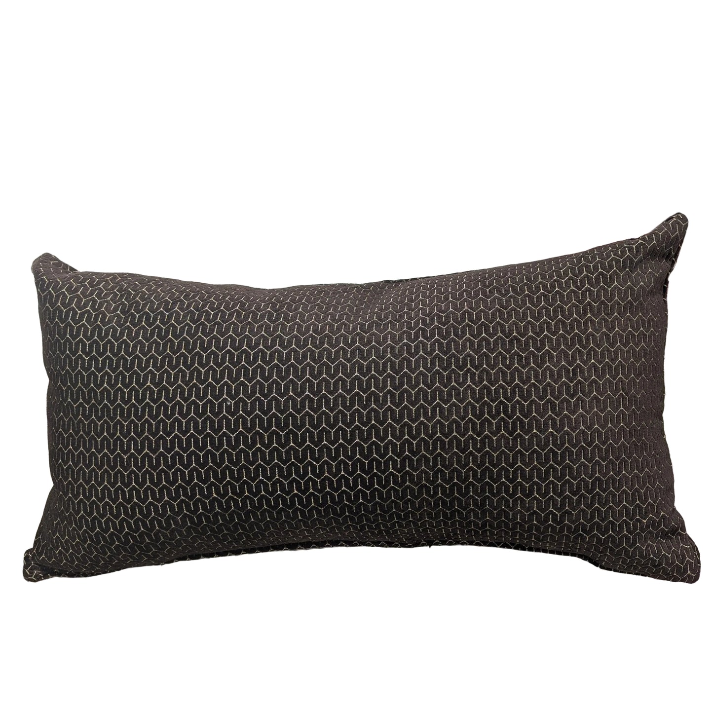 Velvety Brown Lumbar Pillow-OPEN BOX