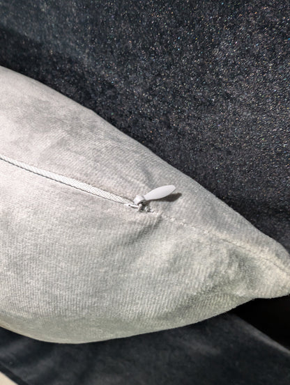 Light Gray Suede Pillow Set of 2 *OPEN BOX