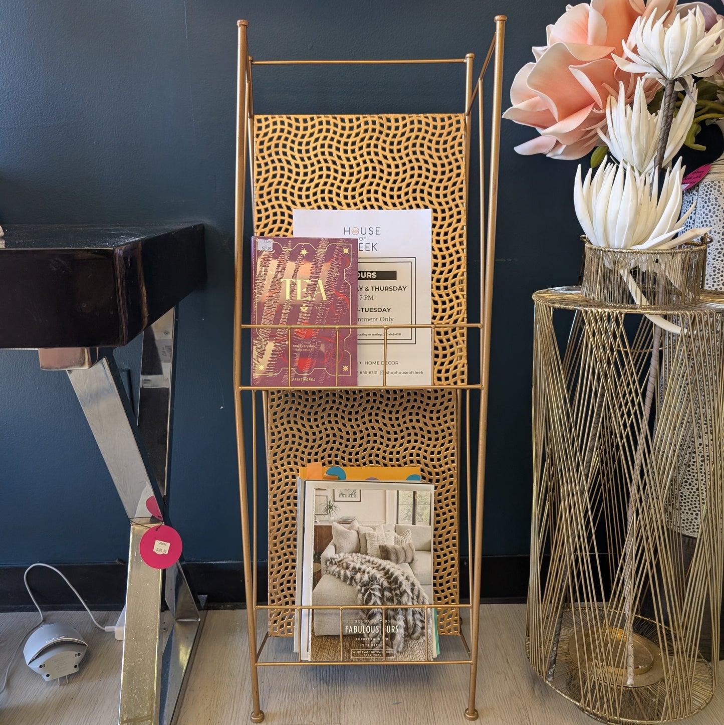 Gold Magazine Rack