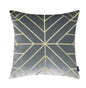 Grey Velvet Pillow W/Gold Accent Design-Set of 2