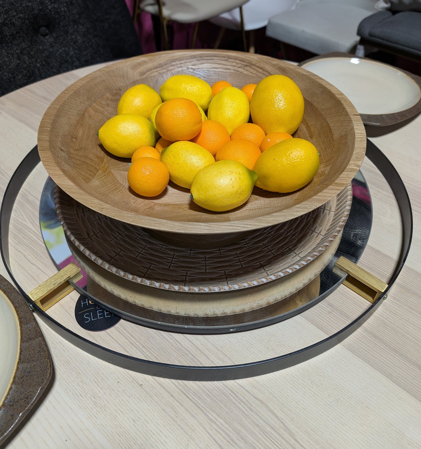 Wooden Pedestal Bowl