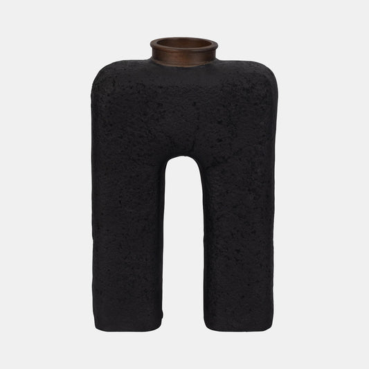 Black Ecomix Abstract Decorative Vase 15"