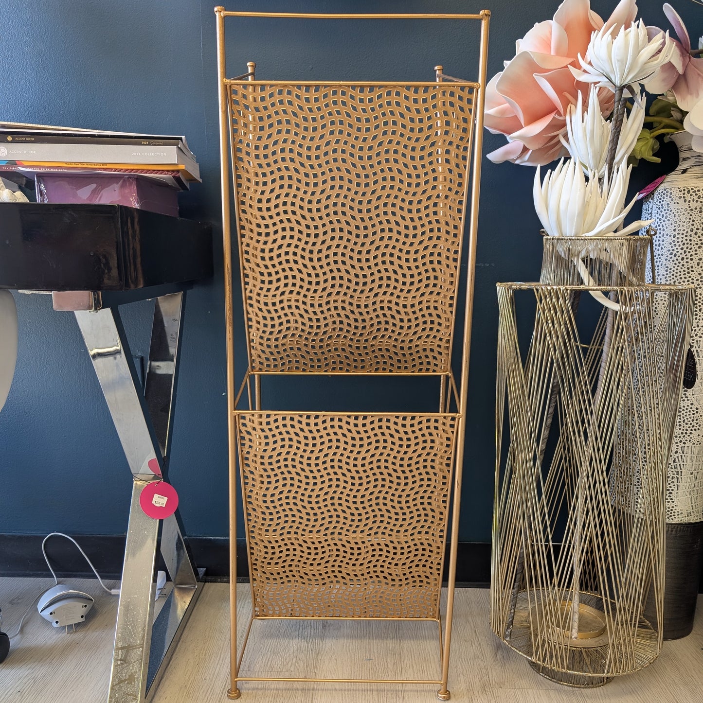 Gold Magazine Rack