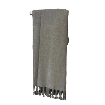 Sage Bamboo Tassel Throw