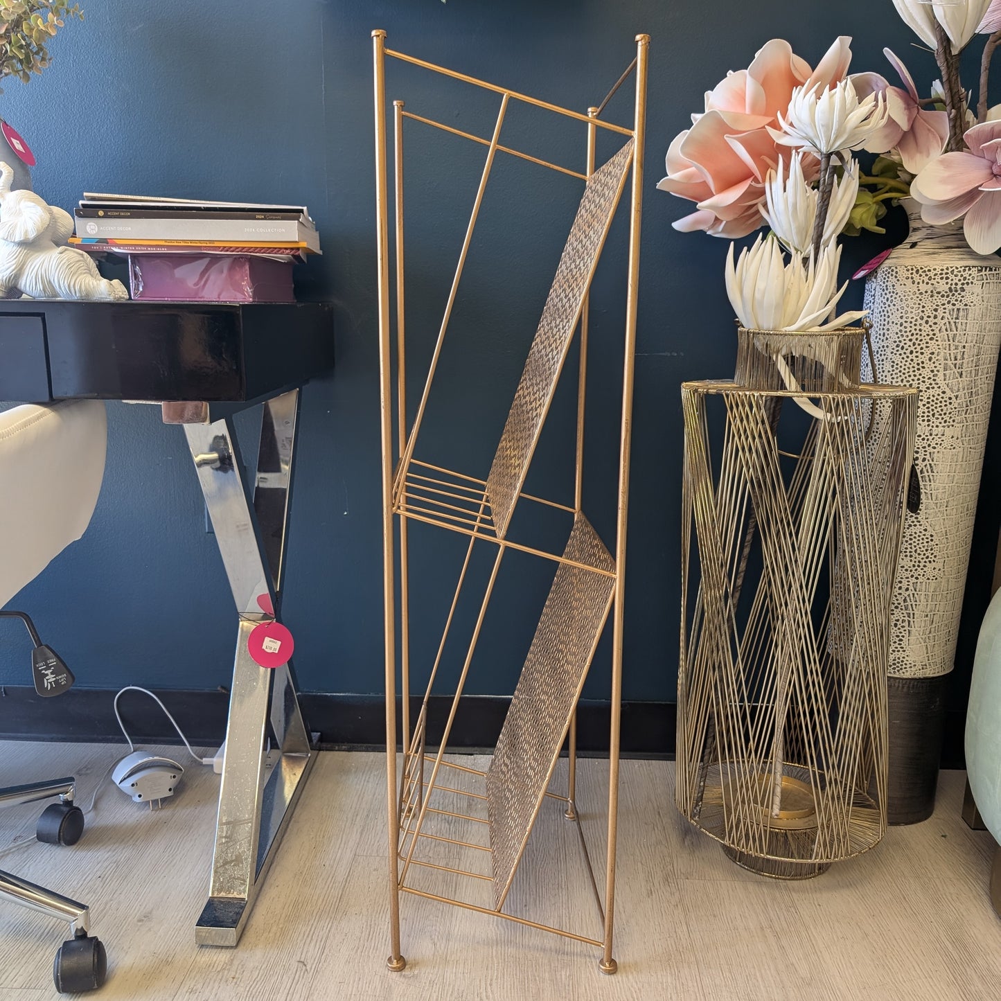 Gold Magazine Rack