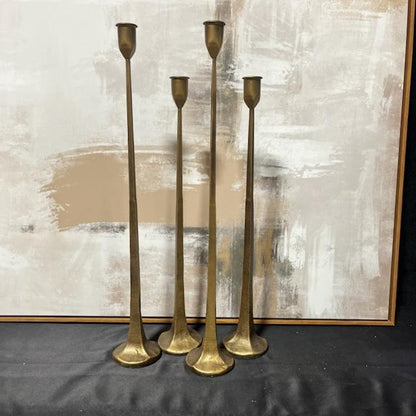 Bronze Candle Holder Set of 4- OPEN BOX