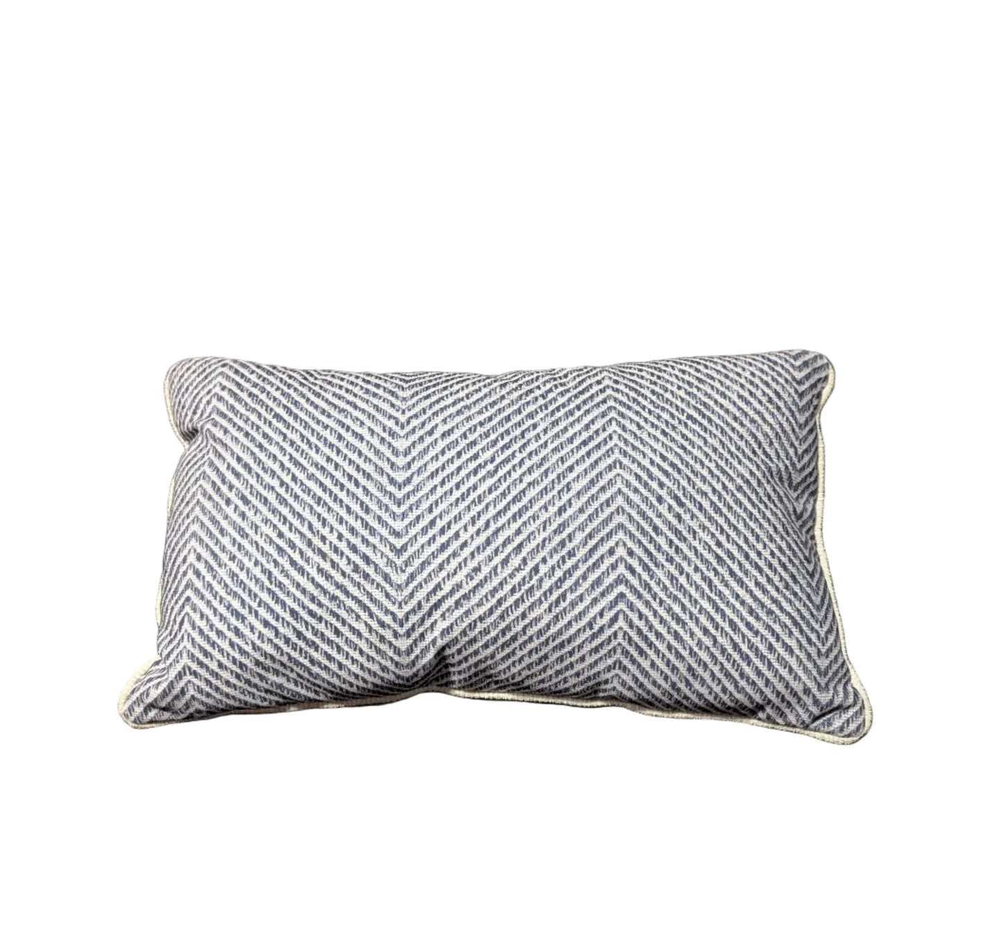 Blue Herringbone Lumbar Pillow *OPEN BOX