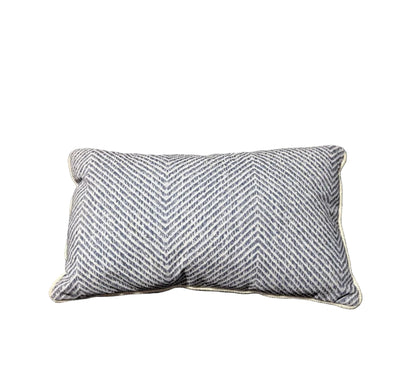 Blue Herringbone Lumbar Pillow *OPEN BOX