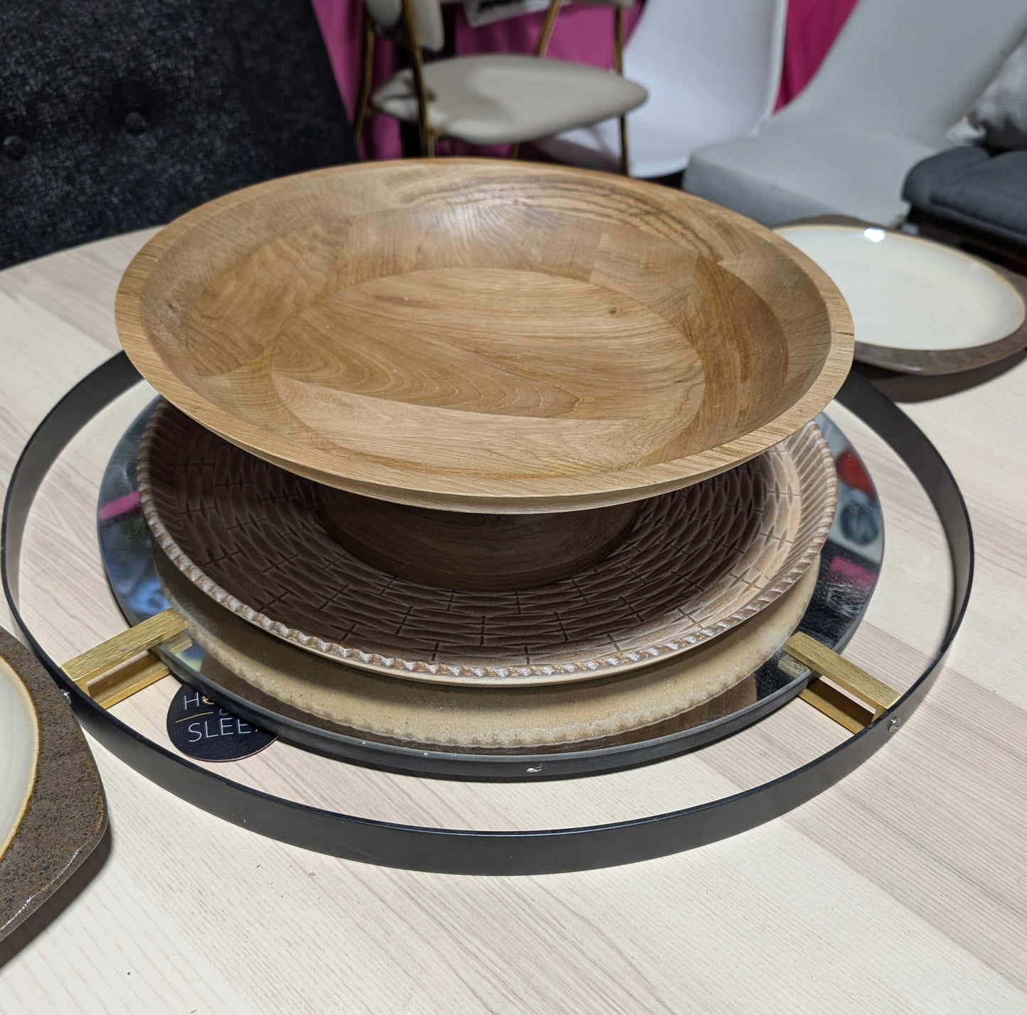 Wooden Pedestal Bowl