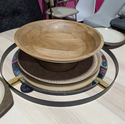 Wooden Pedestal Bowl