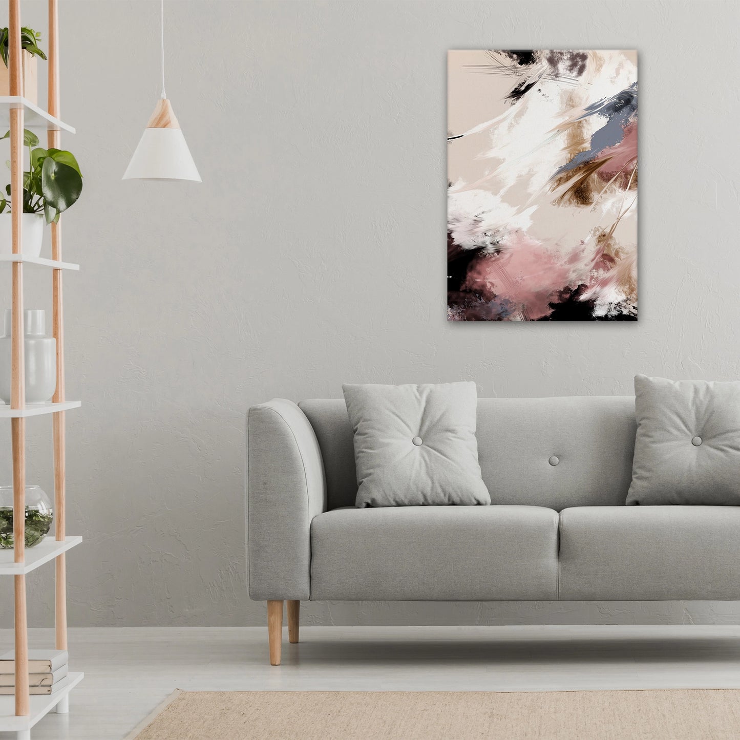 Med Splash Clouds- 36"H x 24"W