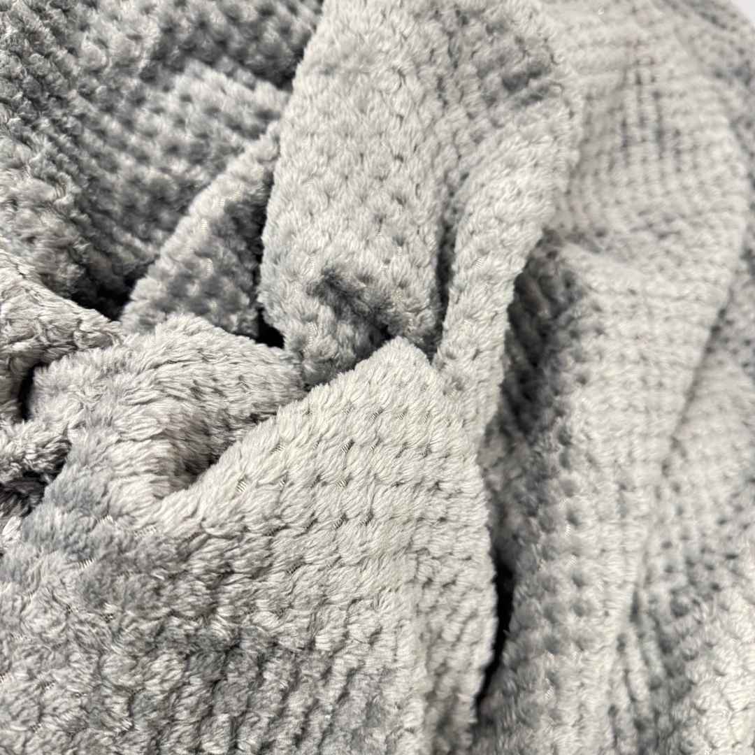 soft chenille gray throw blanket