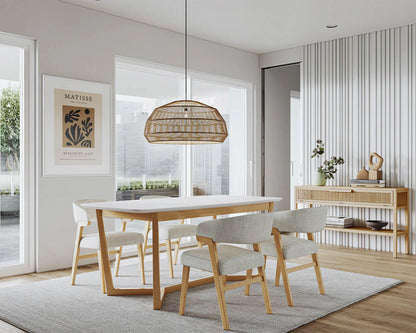 Modern Marble Dining Table - 70.5"